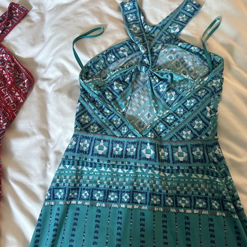 SOLD ON EBAY 
BCBG Turquoise Long Dress xs - Picture 3 of 3